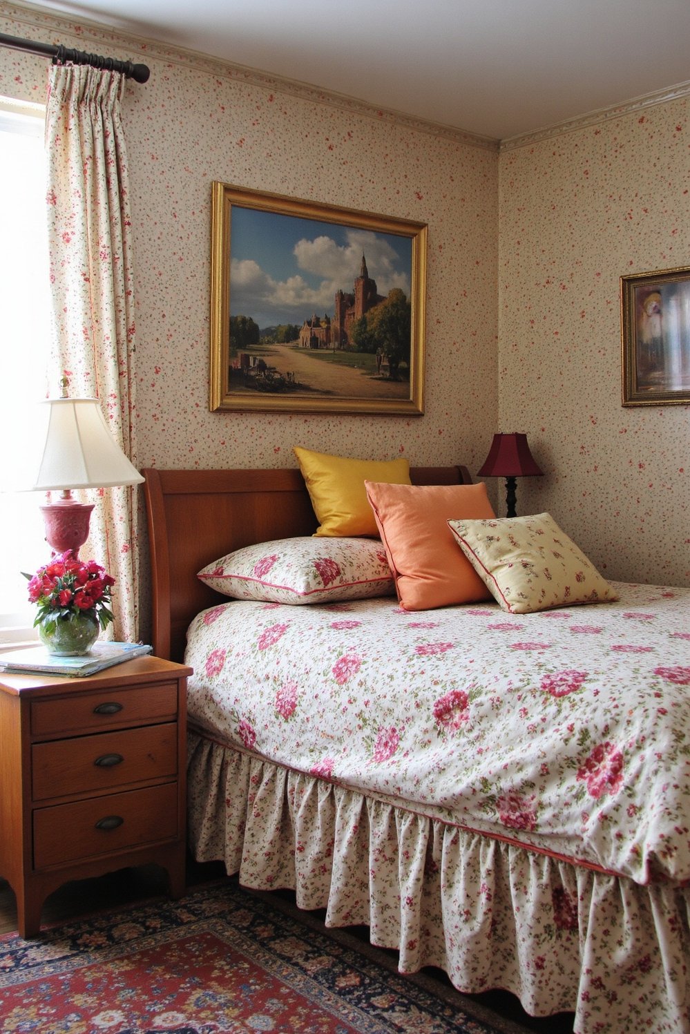 Cherry Bedroom Ideas - Playful Eclectic Cherry Bedroom with Cherry Wood Furniture - This eclectic cherry bedroom is so fun! I...