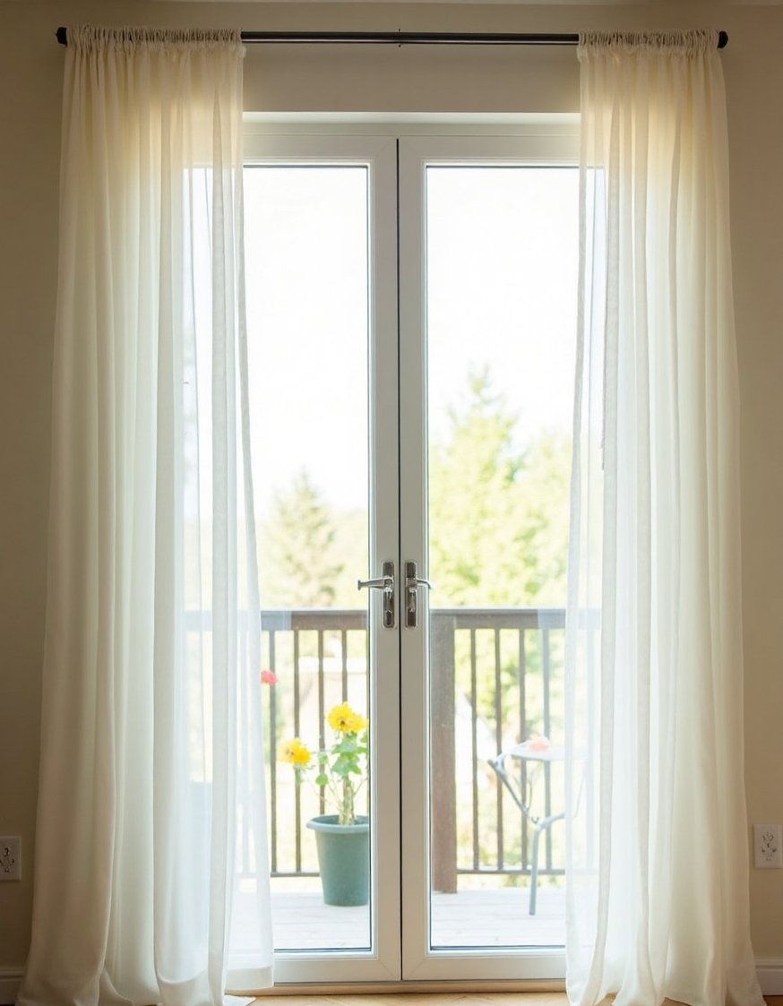 Curtains for Sliding Glass Doors - Sheer Curtains: Soft Light for Sliding Glass Doors - Sheer, flowing curtains transform your sliding glass doors....