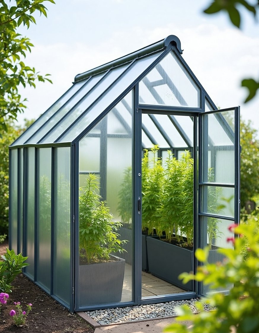 home greenhouse ideas - Modern Acrylic Greenhouse: Clean & Contemporary Design - This modern greenhouse is sleek and minimalist. Clean...