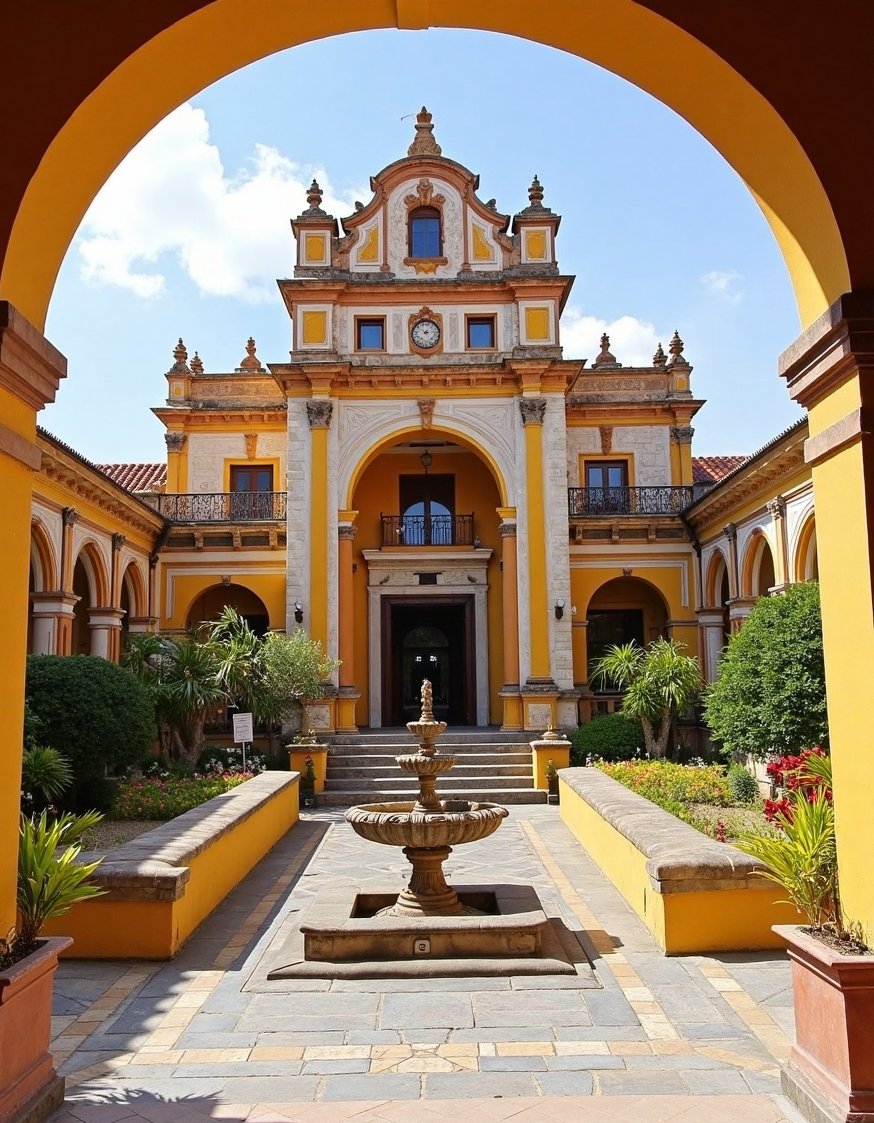 luxury houses entrance - Grand Casas Coloniales Entrance: Courtyard & Intricate Details - Luxury colonial house entrance. A grand courtyard welcomes...