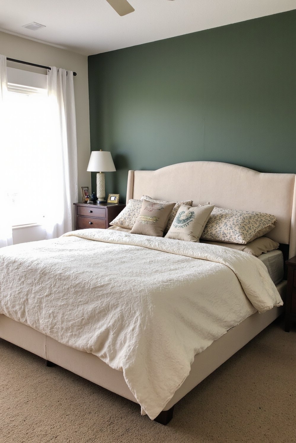 Sage Green Home Decor Ideas - Sage Green Natural Bedroom: Calming & Luxurious Retreat - Sage green bedroom ideas? I love this calming...