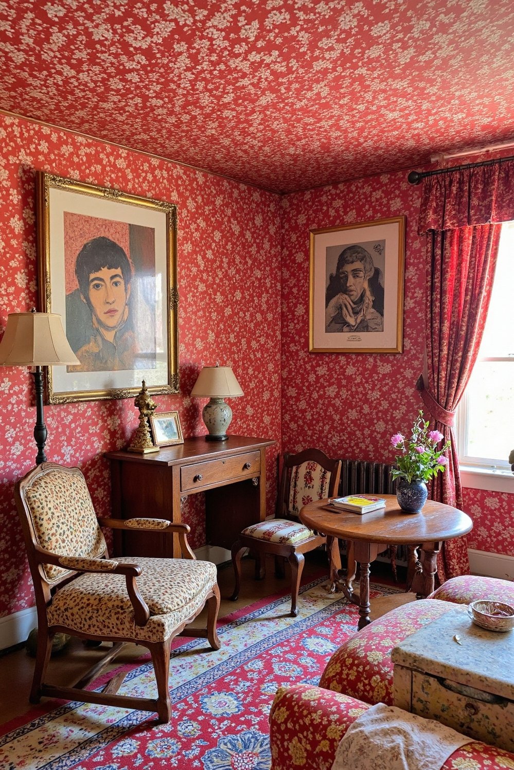 Cherry Bedroom Ideas - Maximalist Cherry Blossom Bedroom: Bold Wallpaper & Wood - This maximalist cherry bedroom is a feast for...