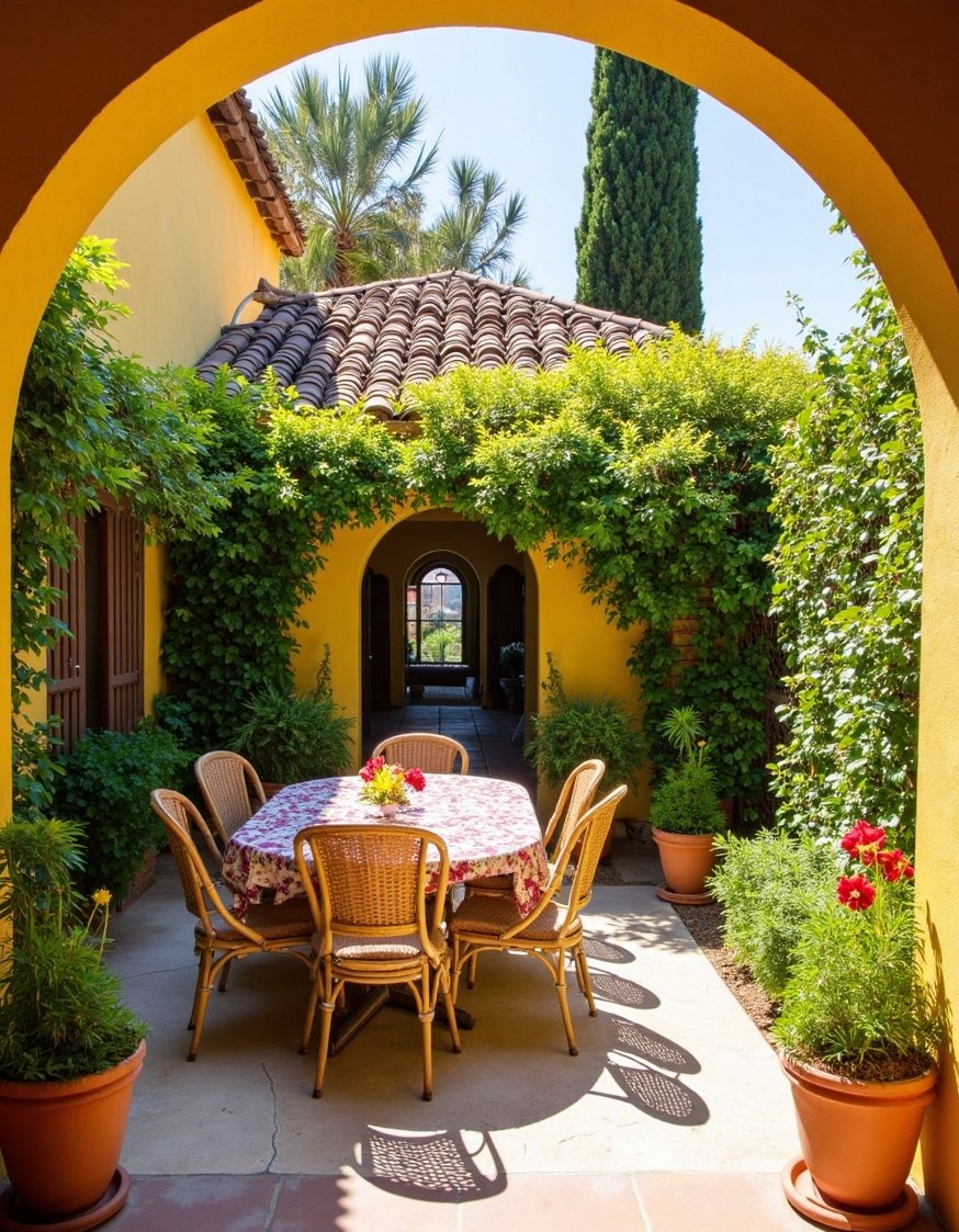 European Style Backyard - Sun-Drenched Mediterranean Backyard for Al Fresco Dining - Imagine a sun-drenched Mediterranean backyard, ideal for al...