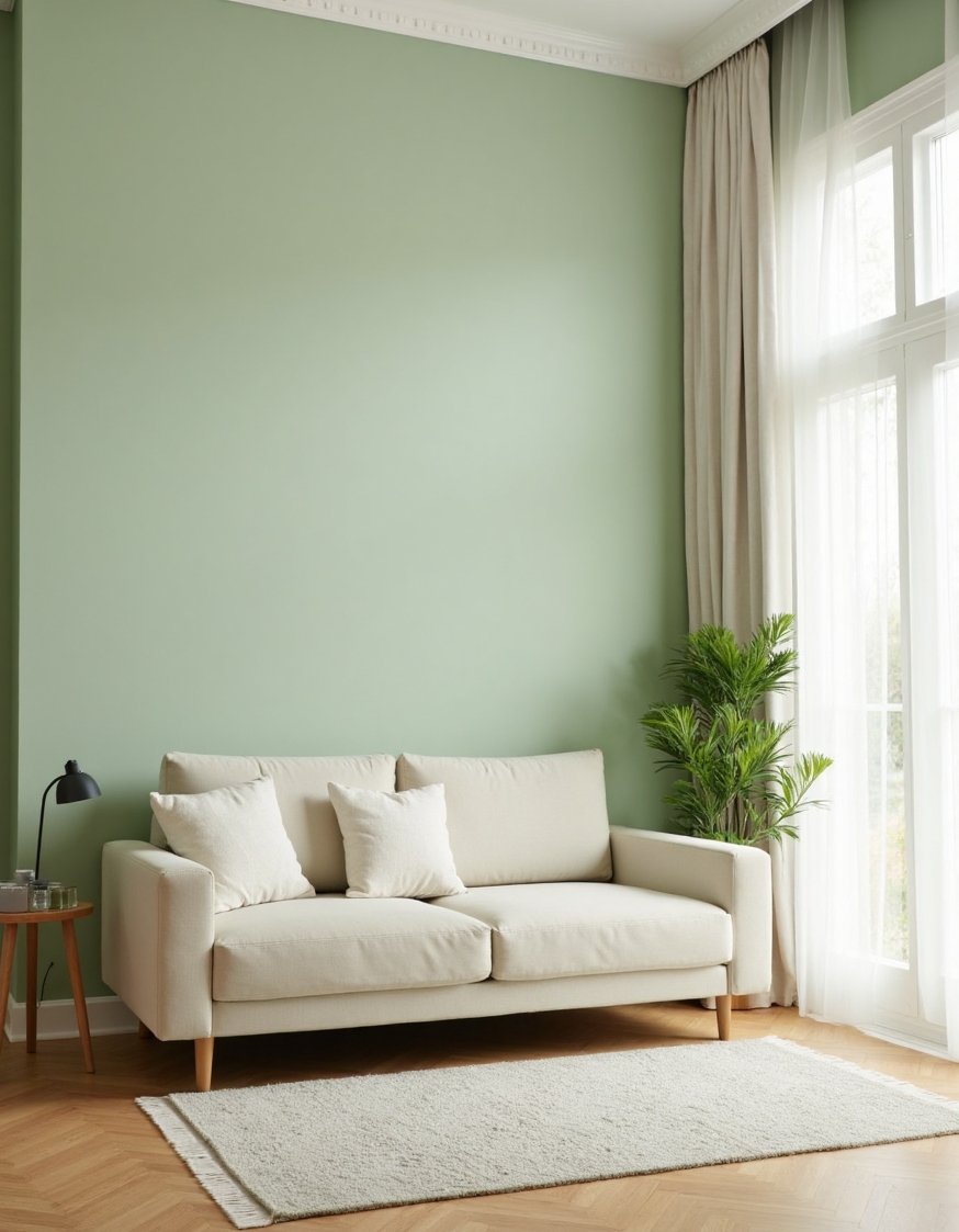 living room color combination ideas - Serene Sage Green Living Room: 2025 Color Palette - Create a serene living room with this calming...