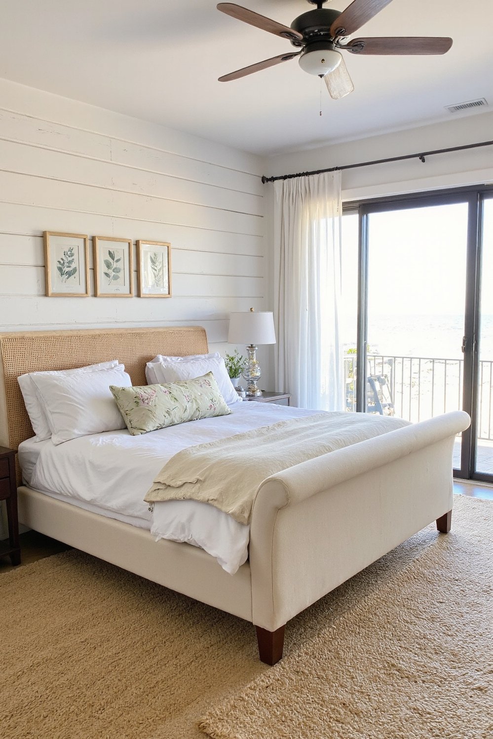 coastal cottage bedroom ideas - Bright Beach House Bedroom: Coastal Cottage Decor - Bright coastal bedroom ideas! Whitewashed shiplap walls and...