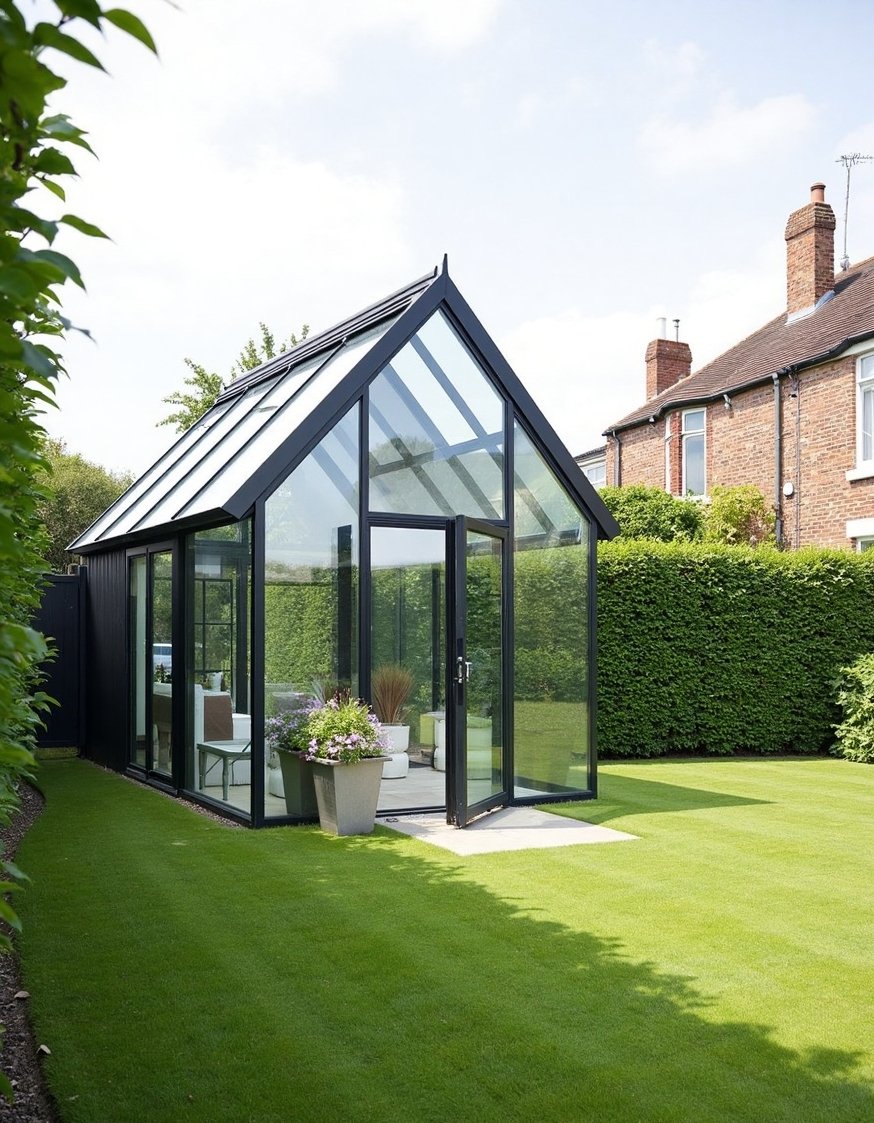 home greenhouse ideas - Sleek Glass Greenhouse: Modern Home Design Ideas - Modern greenhouse design: sleek, all glass and steel....