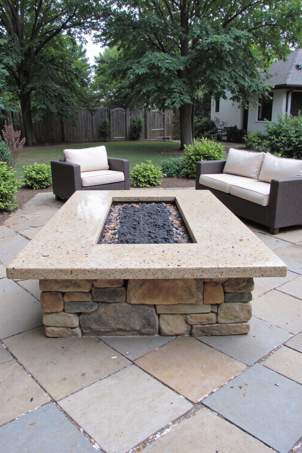 Fire pit patio ideas - Luxury Granite Fire Pit: Resort-Style Patio Design - Luxury backyard fire pit: resort style at home!...