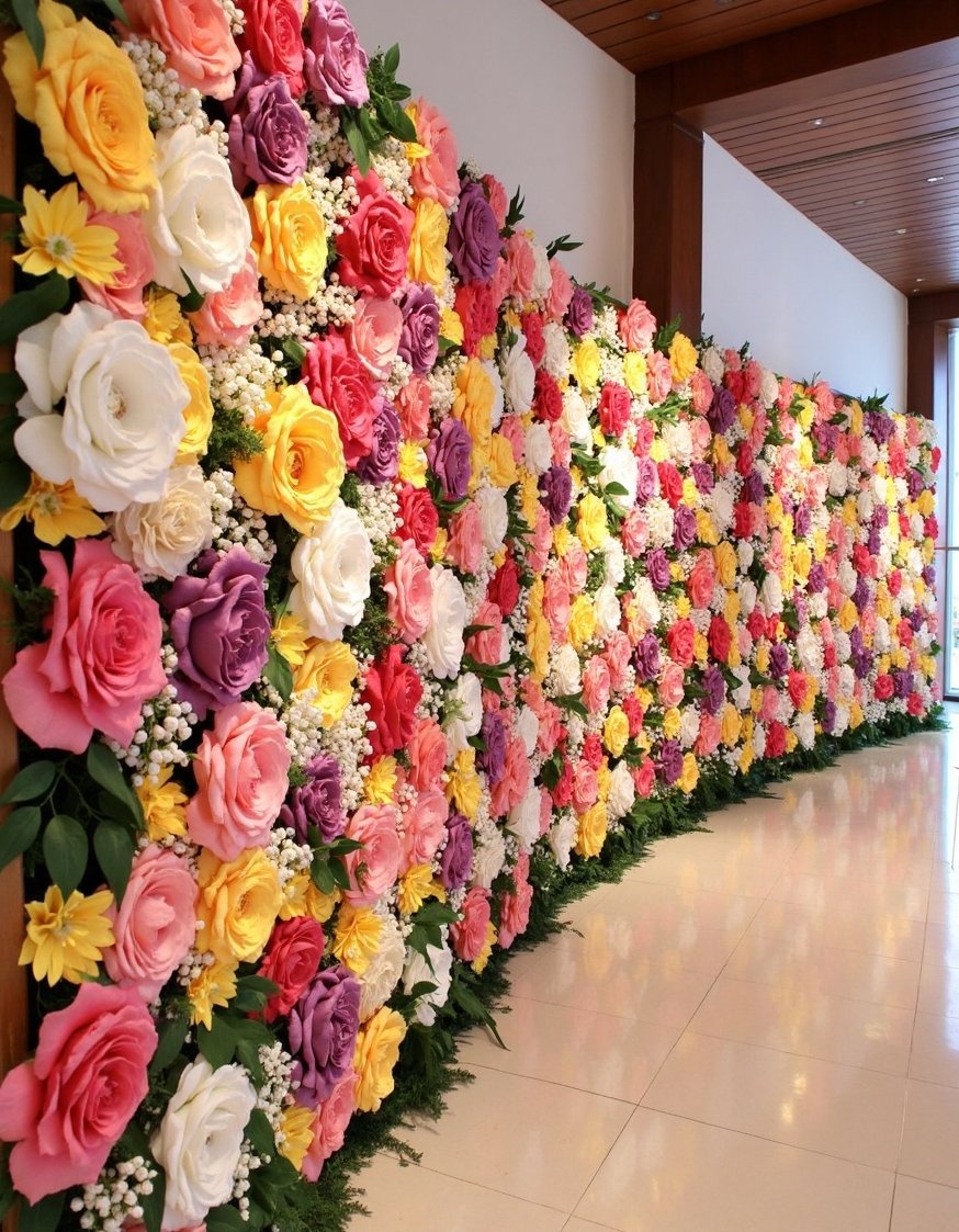 flower wall art ideas - Stunning Paper Flower Wedding Wall - Create a breathtaking floral wedding backdrop! This stunning...