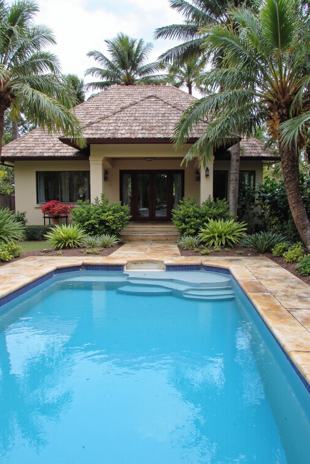 tropical house design ideas - Poolside Tropical House: Outdoor Living Paradise - Tropical house design with poolside living. This home...