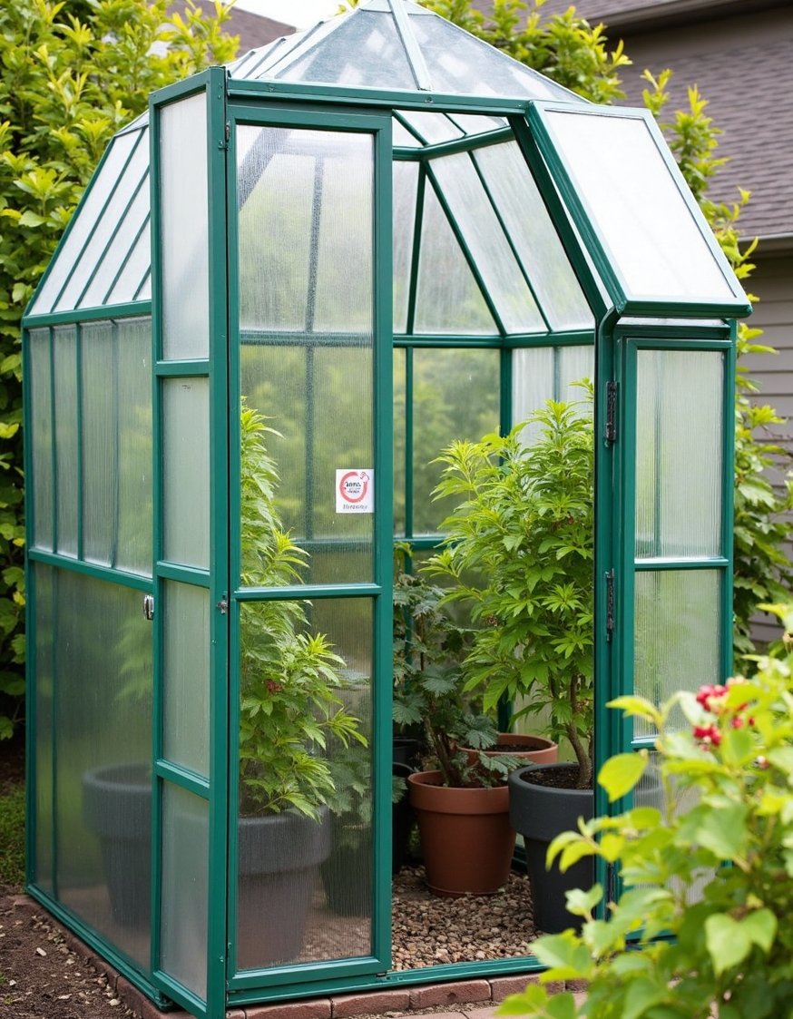 home greenhouse ideas - Small Portable Greenhouse: Perfect for Apartments - This cute little greenhouse is perfect for small...