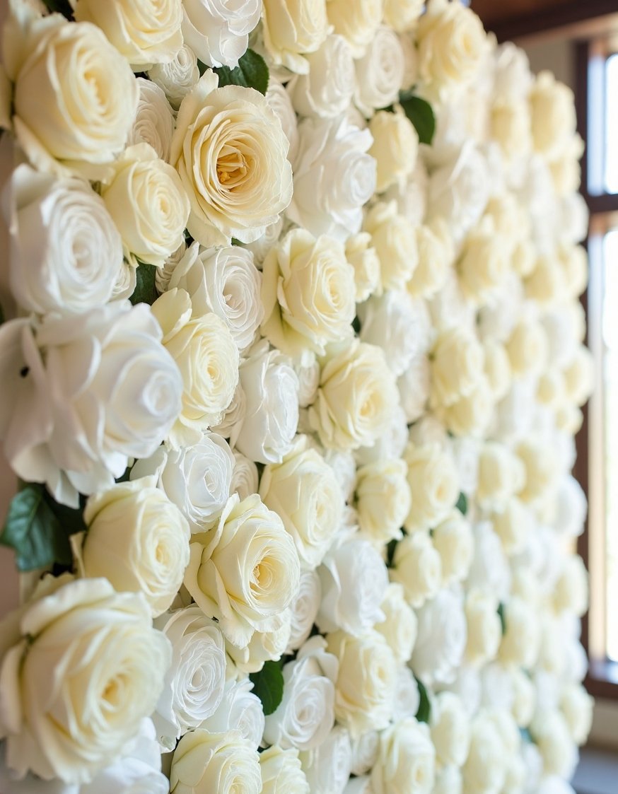 flower wall art ideas - Romantic Paper Flower Wedding Backdrop - Create a romantic wedding backdrop with this stunning...
