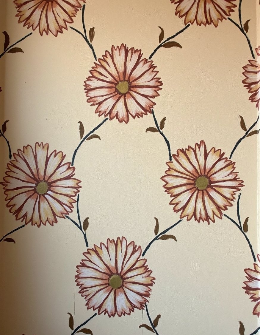 flower wall art ideas - Rustic Hand-Painted Floral Wall Art: Muted Earth Tones - Rustic floral wall art: Muted earth tones create...