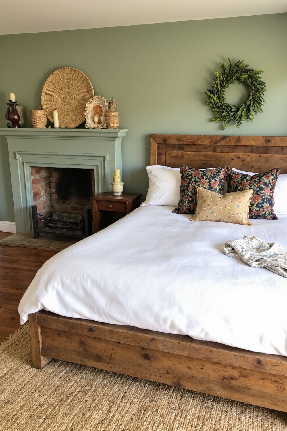Sage Green Home Decor Ideas - Sage Green Natural Bedroom: Rustic-Chic Retreat - Sage green bedroom ideas? This rustic-chic space is...