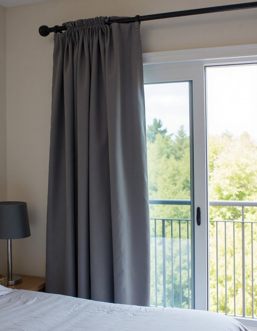 Curtains for Sliding Glass Doors - Blackout Sliding Glass Door Curtains: Charcoal Grey - These charcoal grey blackout curtains are perfect for...