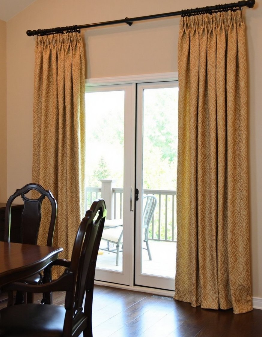 Curtains for Sliding Glass Doors - Elegant Brocade Curtains for Sliding Glass Doors - Luxury curtains for sliding glass doors: Transform your...