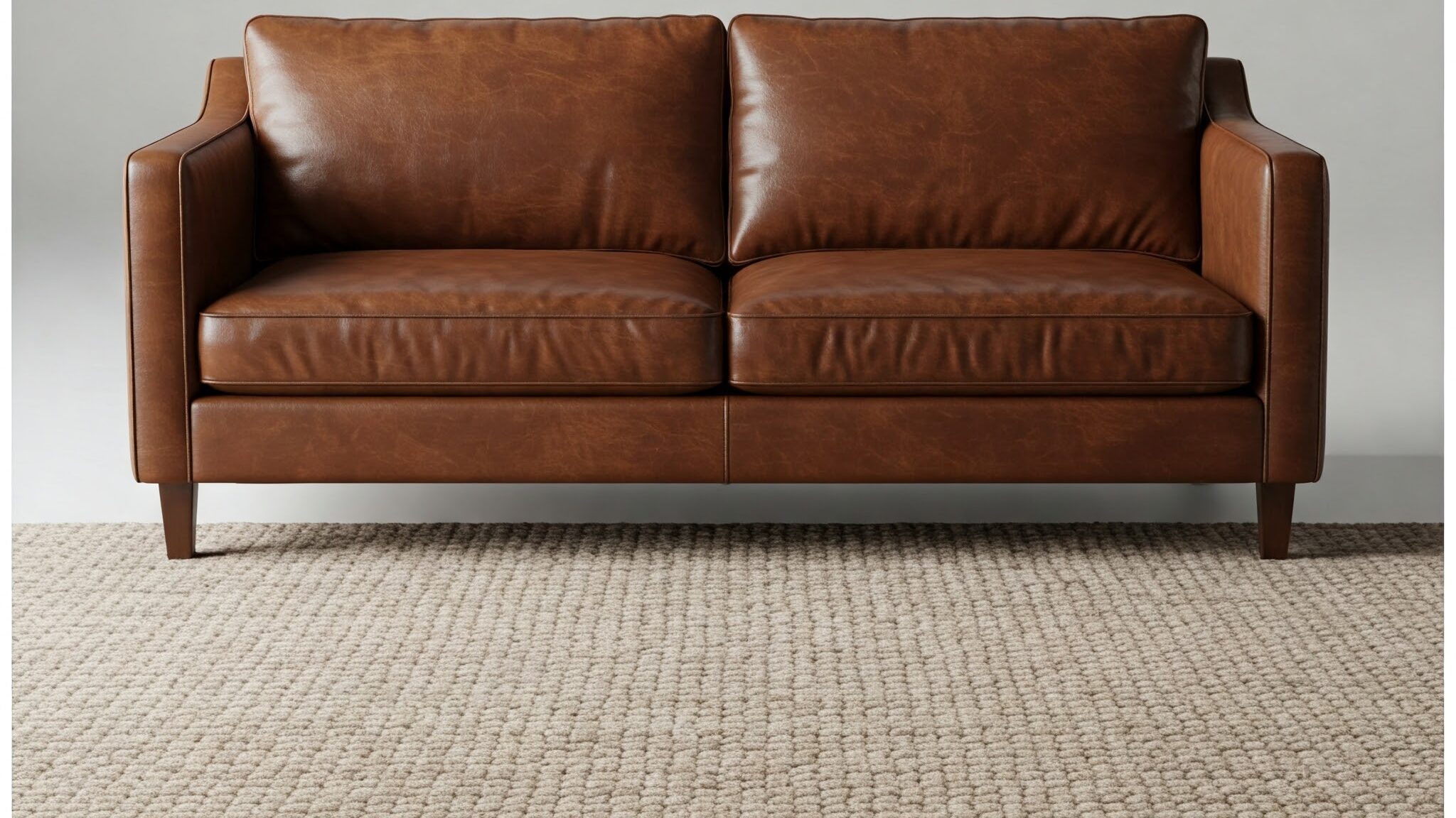 smooth leather sofa vs rugged rug