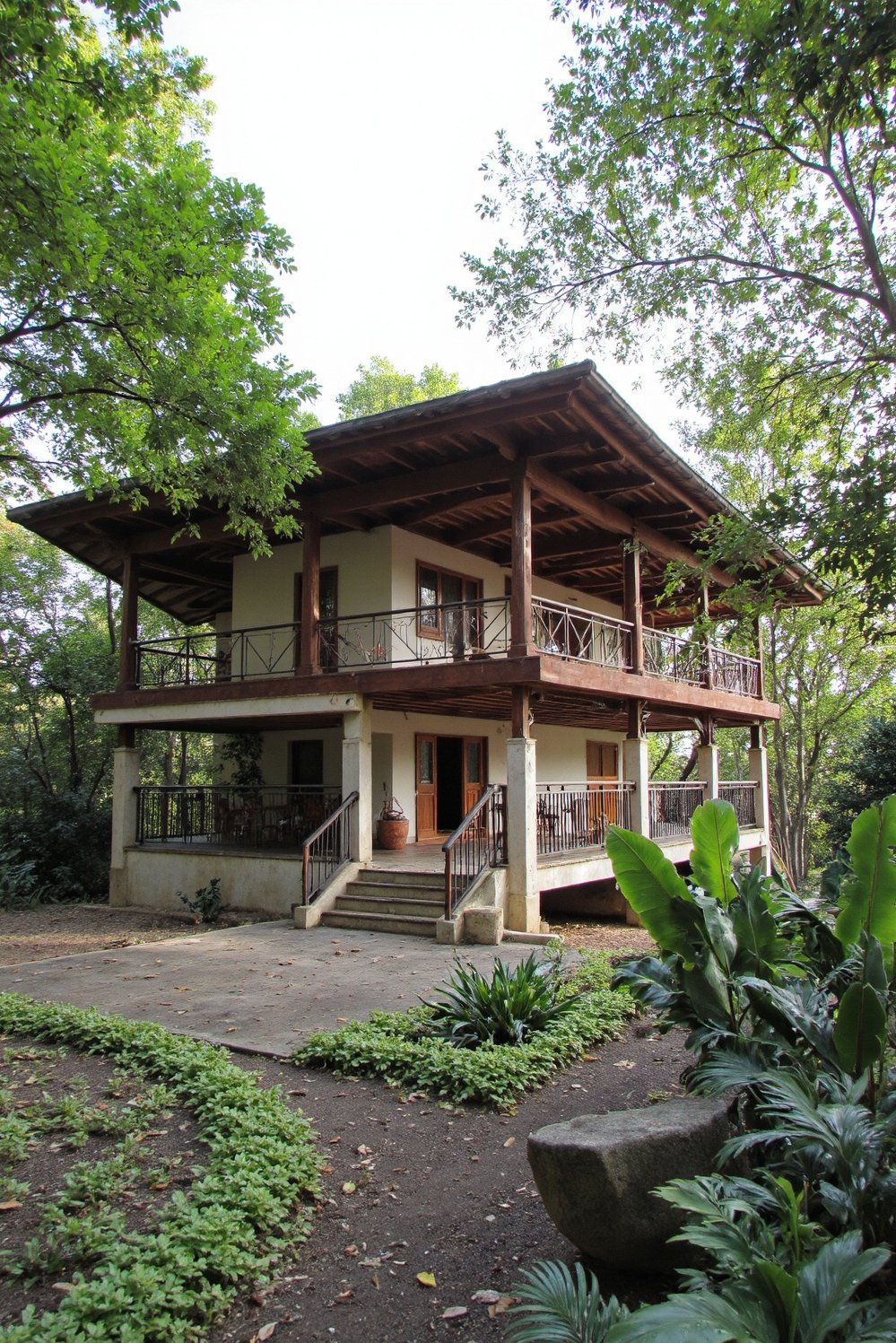 tropical house design ideas - Tropical House Design: Natural Materials & Lush Foliage - Escape to a tropical oasis! This sprawling house,...