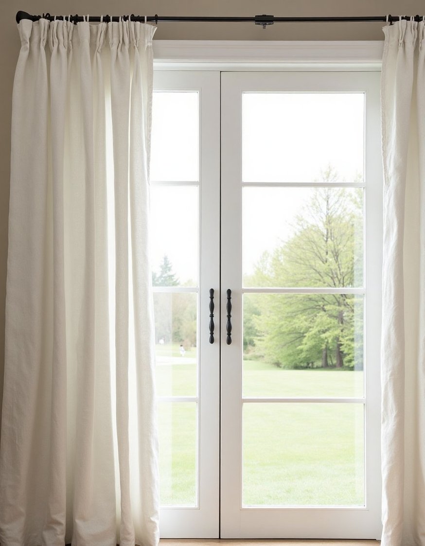 Curtains for Sliding Glass Doors - Linen Sliding Glass Door Curtains: Minimalist Style - Simple elegance for sliding glass doors. These linen...