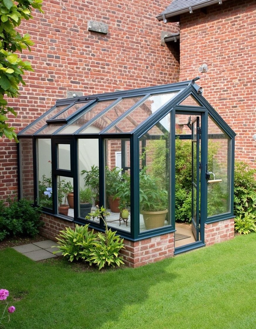 home greenhouse ideas - Lean-To Greenhouse Shed: Simple Backyard Greenhouse Ideas - Build a simple lean-to greenhouse against your home's...
