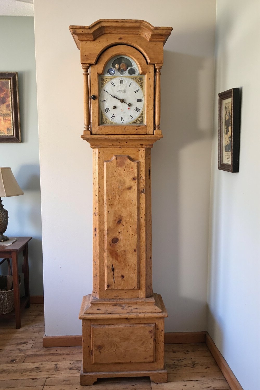 grandfather clock examples - Rustic Pine Grandfather Clock: DIY Project - This light pine grandfather clock is perfect for...
