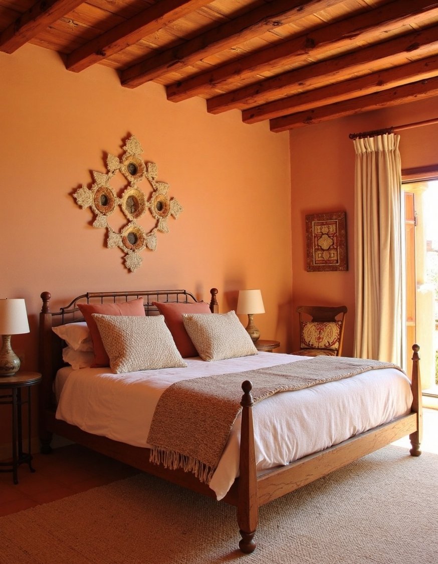 warm bedroom colors ideas - Warm Adobe Bedroom: Southwestern Color Palette - Create a warm and inviting southwestern bedroom. Adobe...