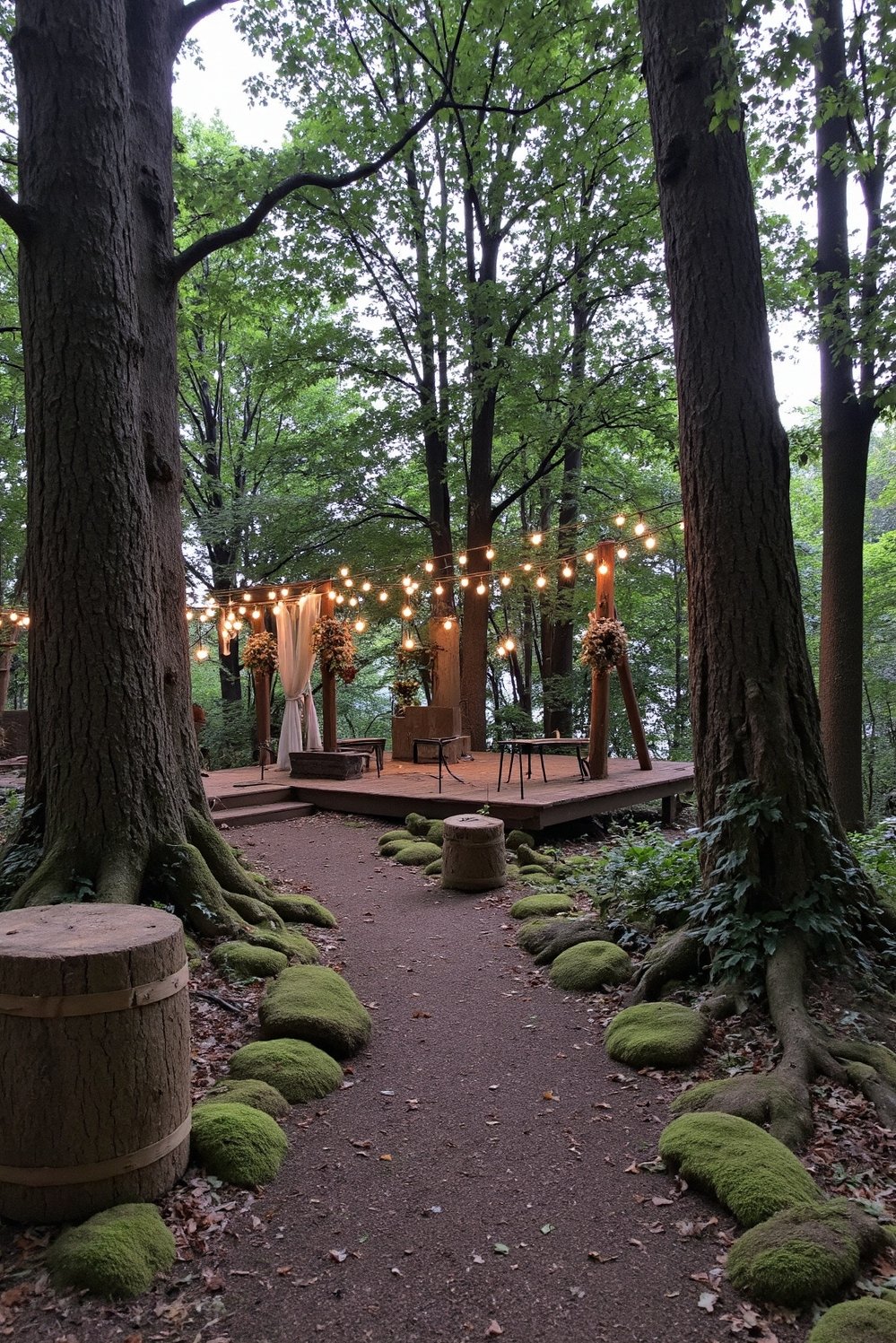 Moody Romantic Wedding Decor - Goth Wedding Decor: Whimsical Woodland Setting - Gothic wedding in the woods? This whimsical woodland...