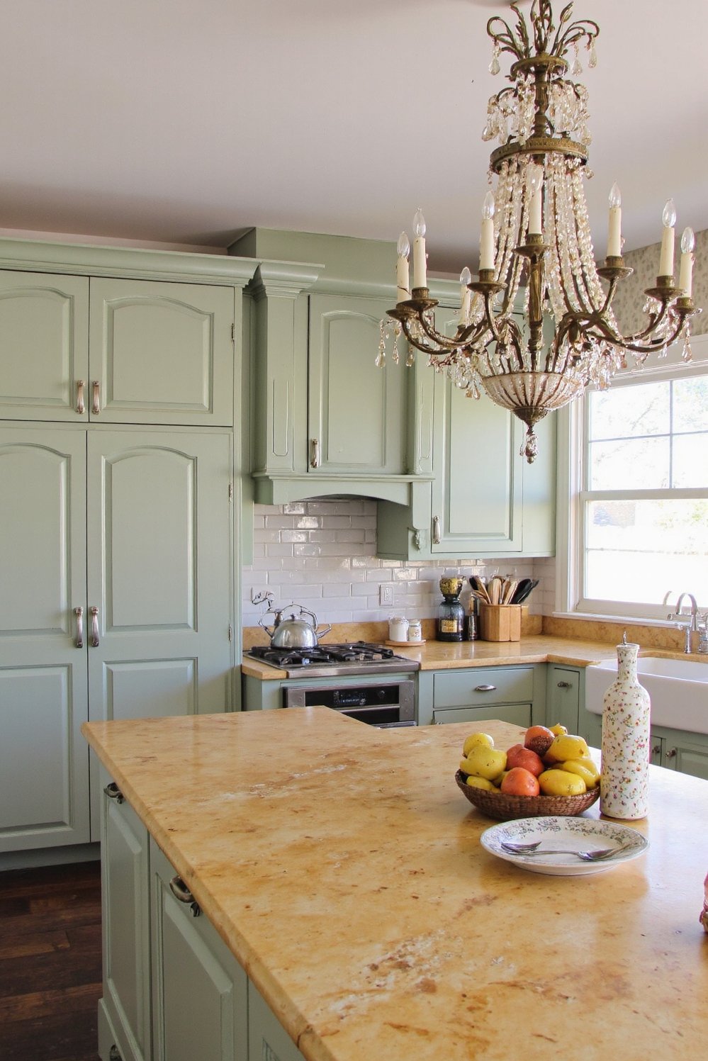 Sage Green Home Decor Ideas - Sage Green Kitchen Cabinets: Creamy Marble & Glamour - Sage green kitchen cabinets: classic and elegant. I...