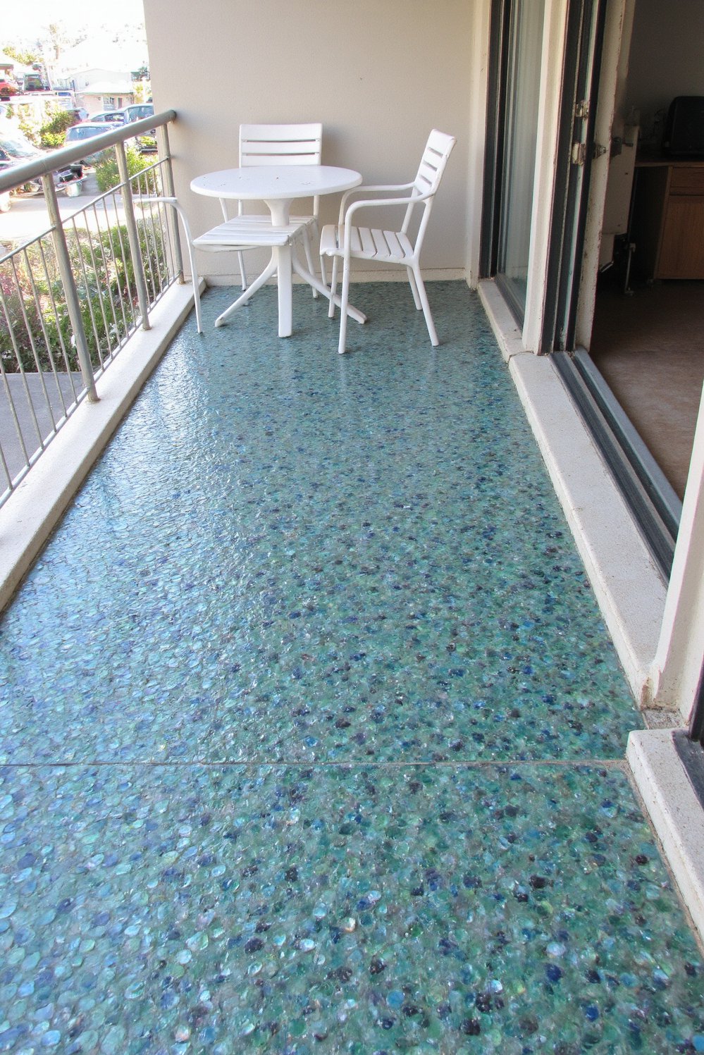 Balcony flooring ideas - Coastal Elegance: Small Balcony Flooring Ideas - Transform your small balcony into a coastal haven...