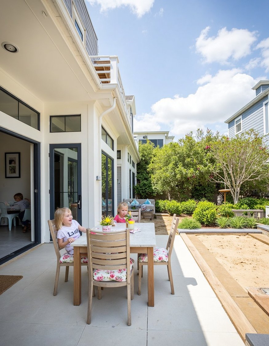 beach hosue patio ideas - Spacious Beach House Patio for Family Fun - Beach house patio: family fun! This spacious patio...