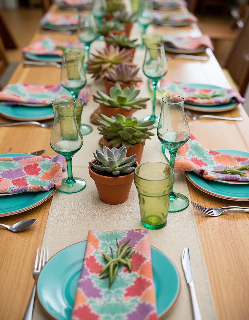 Dinner party tablescape - Elegant Dinner Party Tablescape: Natural Textures & Colors - Casual elegance defines this dinner party tablescape. Natural...