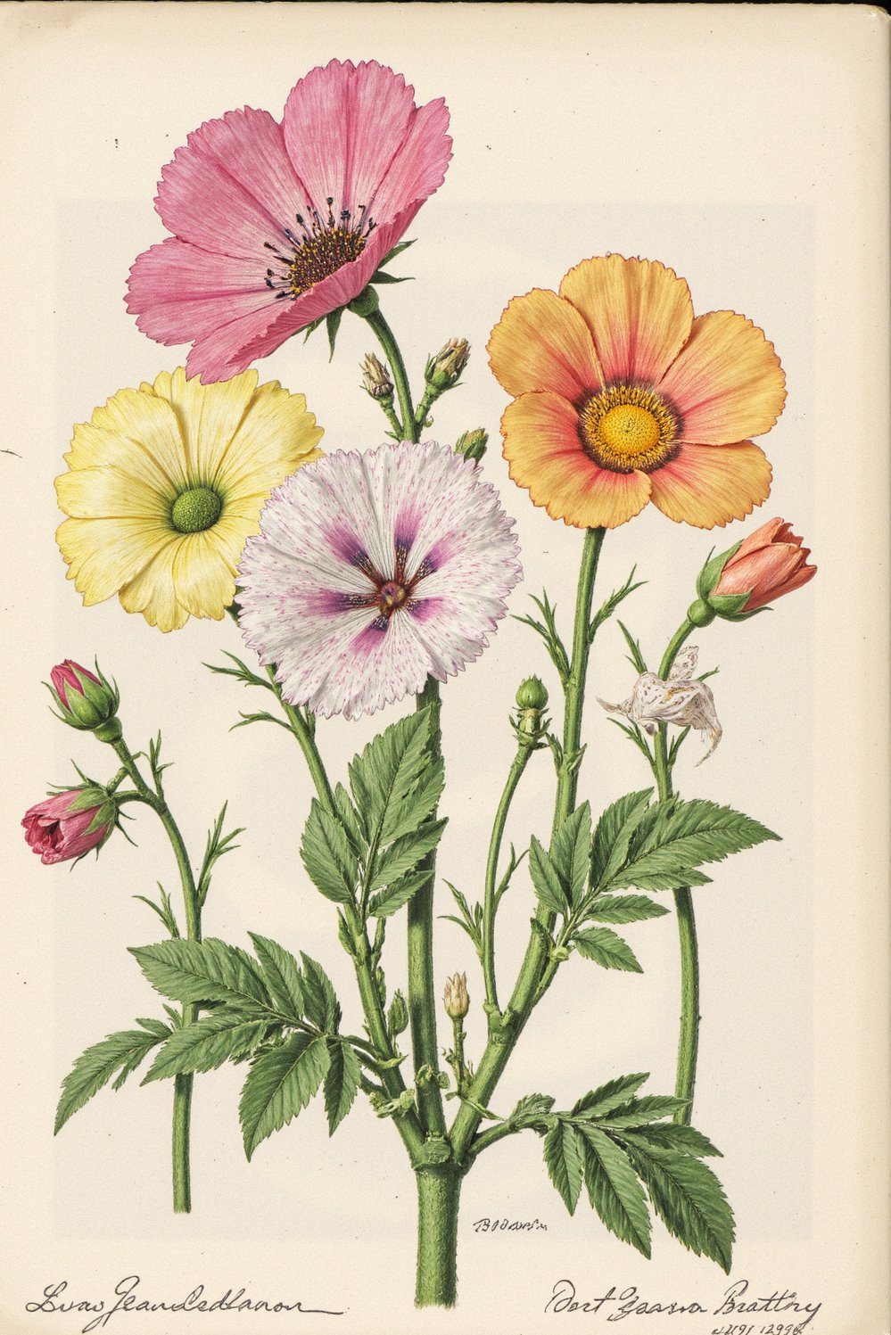 chaos gardening ideas - Chaos Garden Flowers: Biodiversity in Bloom - This botanical illustration shows a riot of color!...