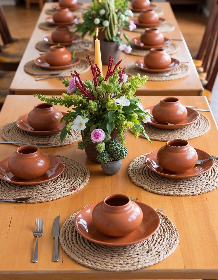 Dinner party tablescape - Southwestern Dinner Party: Terracotta & Cactus Tablescape - Create a stunning Southwestern tablescape for your next...
