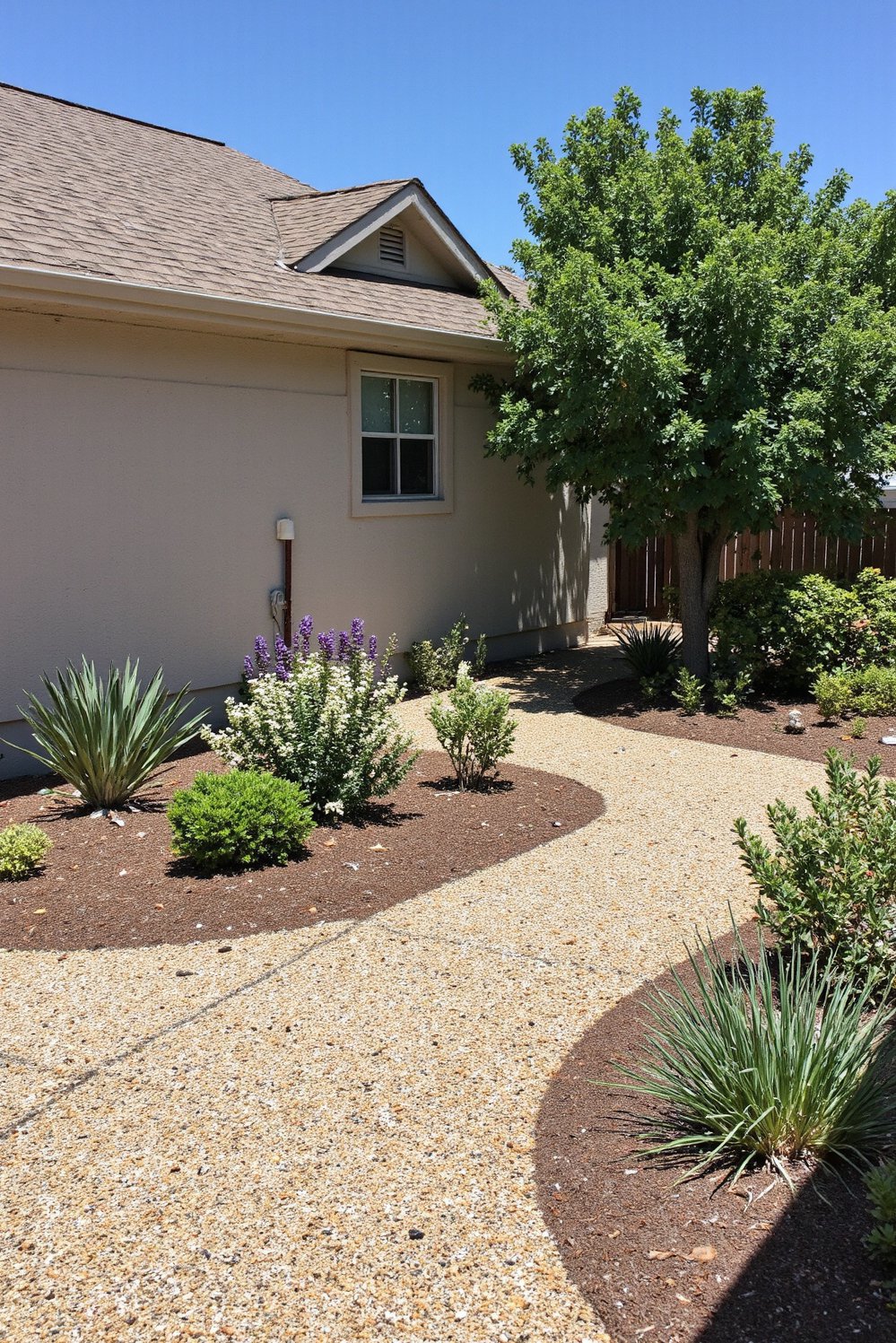 front entry landscaping - Low-Maintenance Front Yard: Drought-Tolerant Design - Easy front yard landscaping doesn't mean boring! This...