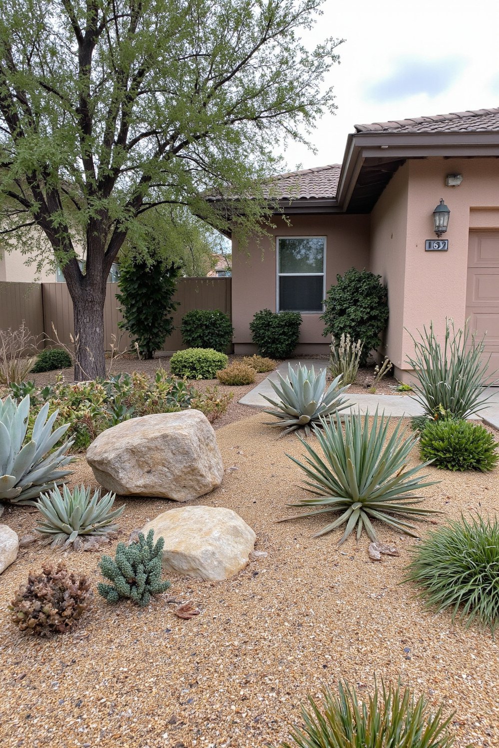 front entry landscaping - Desert-Inspired Front Yard Landscaping: Low-Maintenance Design - Create a stunning desert front yard landscape. This...