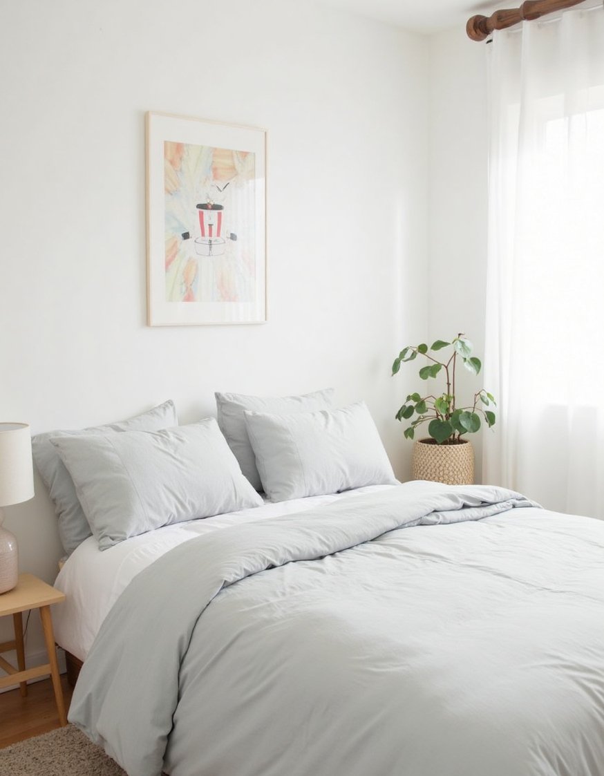 Cutecore room ideas - Cutecore Minimalist Bedroom: White, Cozy, and Simple - Create a dreamy cutecore bedroom! I love the...