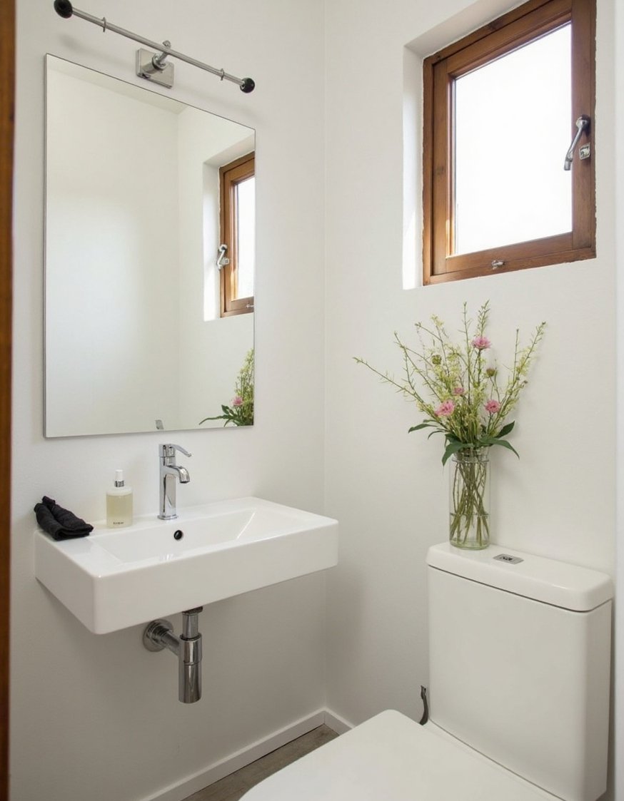Minimalist bathroom ideas - Eco-Friendly Minimalist Small Bathroom Design - Eco-friendly small bathroom ideas. This bathroom shows how...