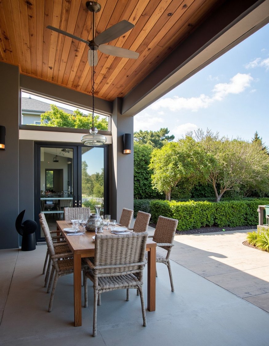 beach hosue patio ideas - Coastal Patio: Modern Design with Integrated Sound - Coastal patio design: Imagine relaxing on this modern...