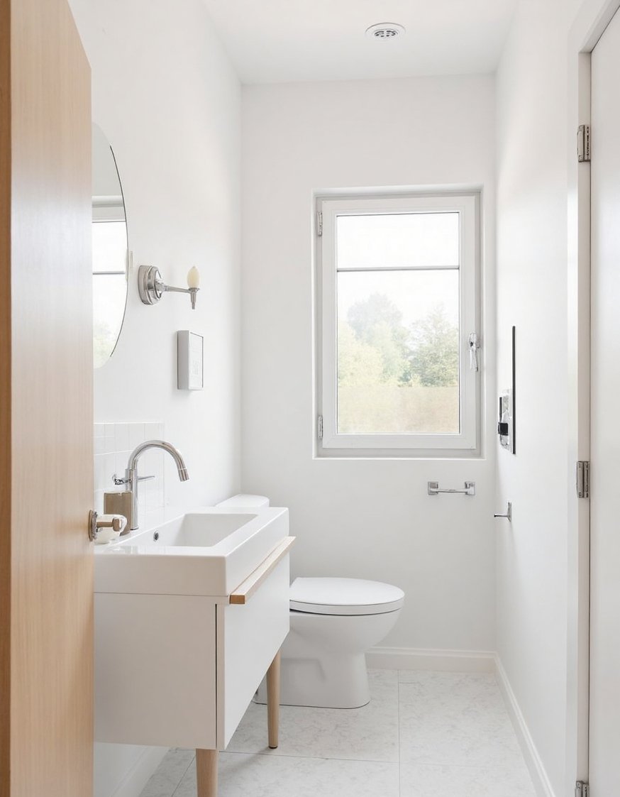 Minimalist bathroom ideas - Scandinavian Minimalist Bathroom: Bright & Airy - Small Scandinavian bathroom: This minimalist design is bright...