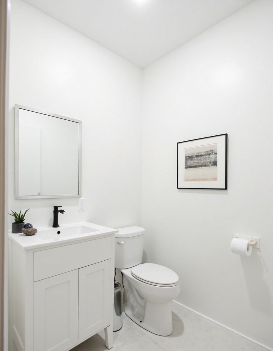 Minimalist bathroom ideas - Small Space Bathroom: Modern Neutral Minimalist Design - Small minimalist bathroom design: This serene space proves...