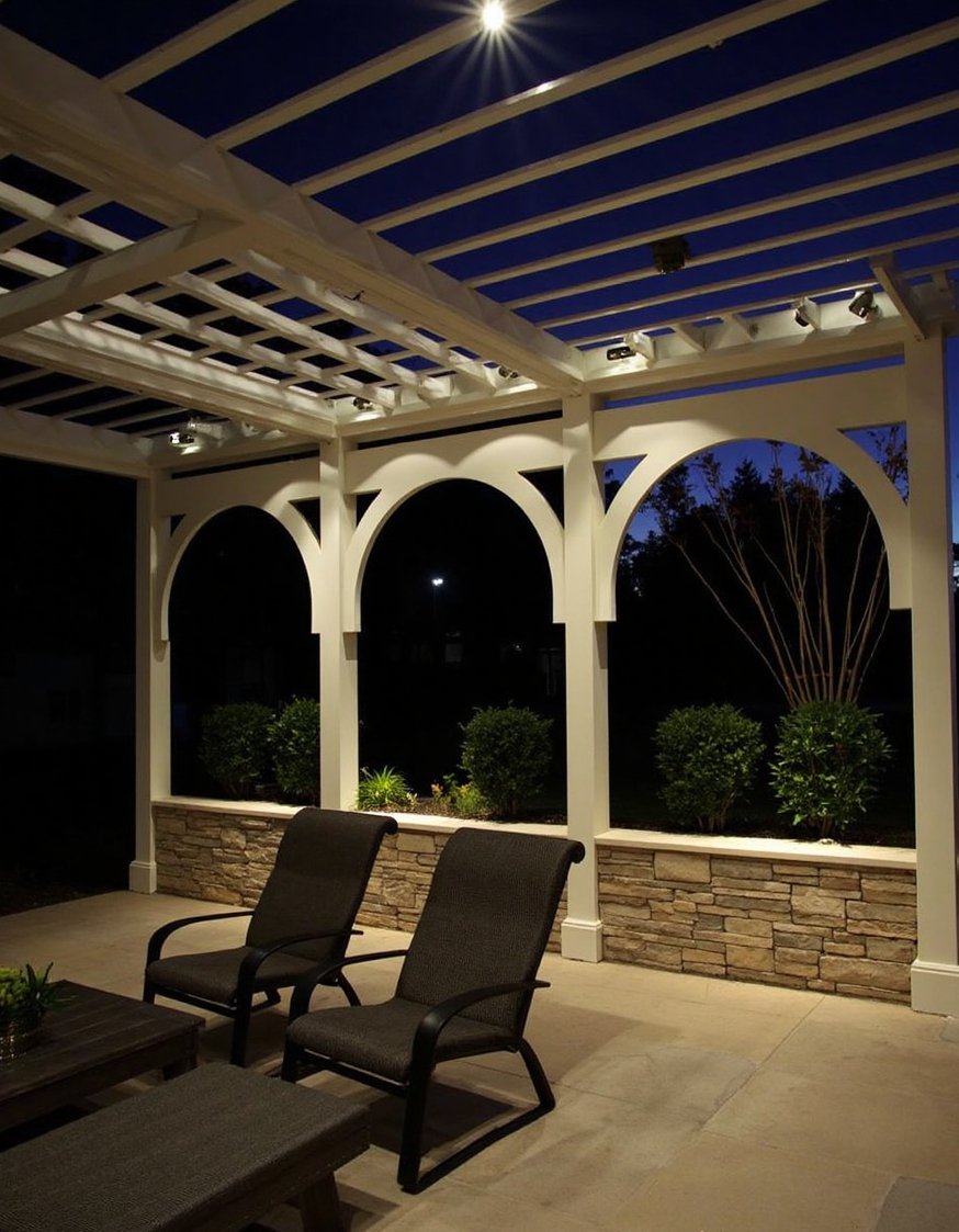 garden decor lights ideas - Modern LED Spotlights: Outdoor Patio Lighting Ideas - Modern outdoor lighting! I love how these LED...