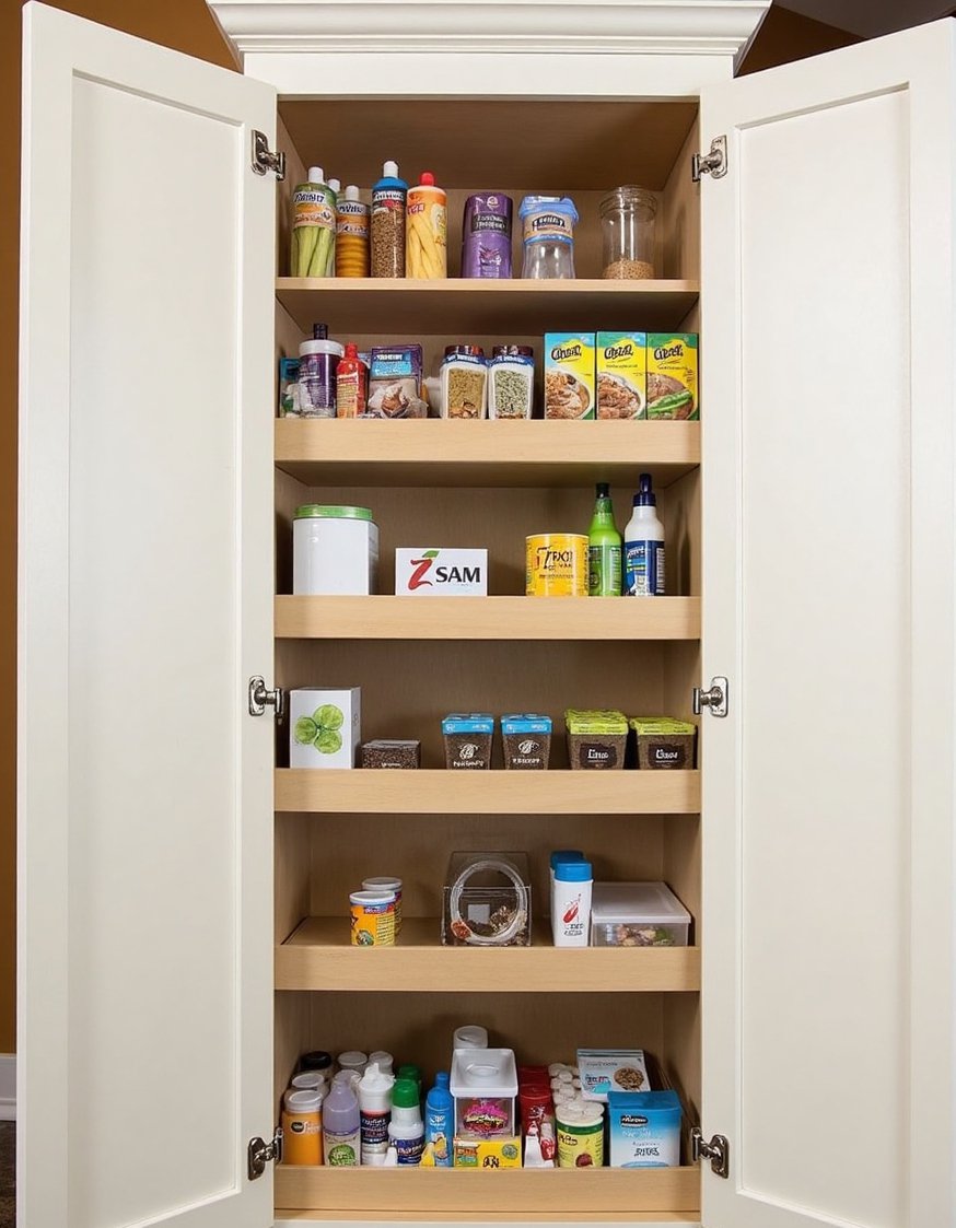 Kitchen cabinet organizers ideas - Maximize Vertical Space: Large Kitchen Cabinet Organization - Maximize your kitchen storage with tiered corner shelves!...