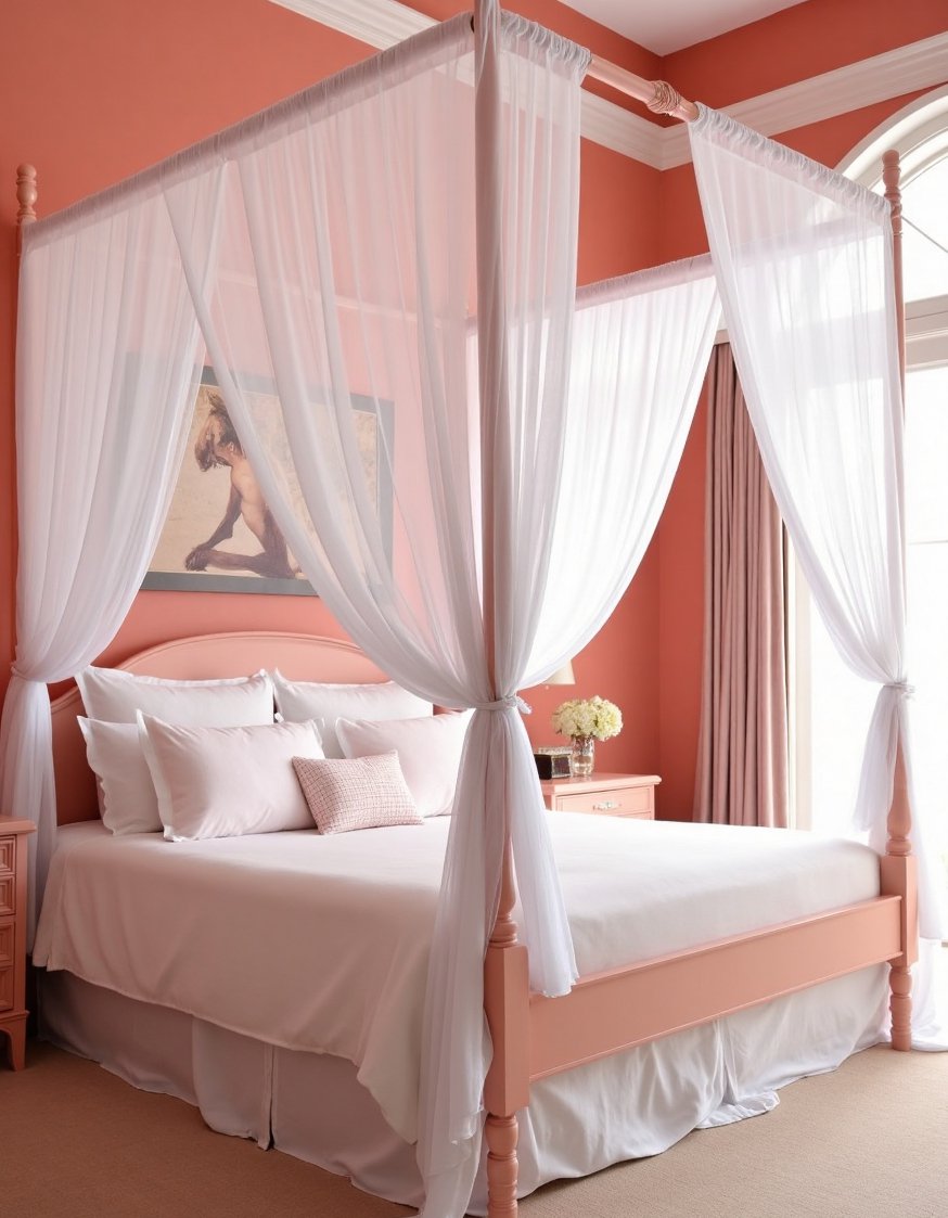 cherry bedroom ideas - Romantic Blush Pink & Cherry Wood Bedroom - This romantic cherry bedroom is pure dreamy! A...