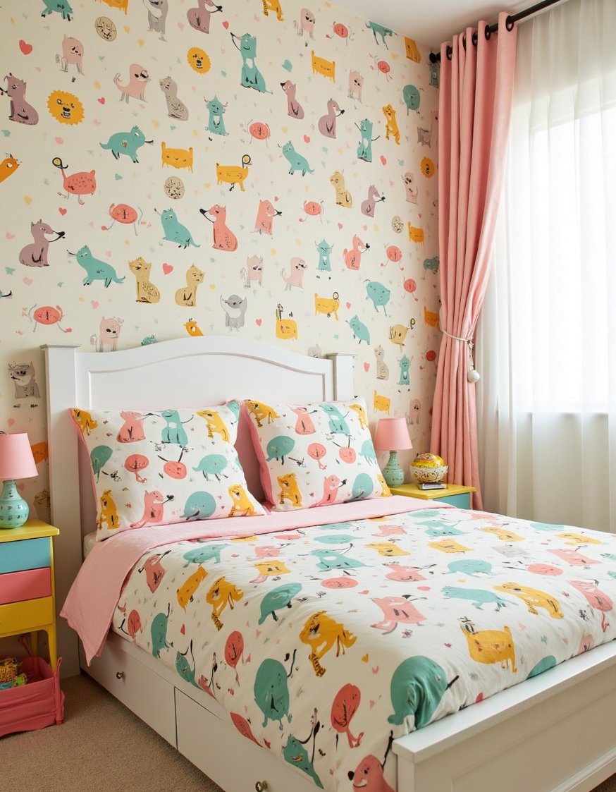 Cutecore room ideas - Cute Cartoon Animal Room Decor & Toys - Adorable cartoon animal wallpaper! This room is pure...