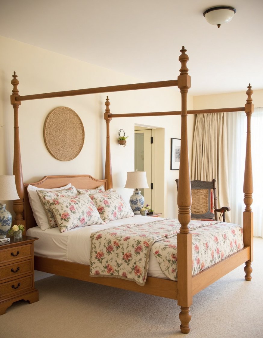 Cutecore room ideas - Creamy Cottagecore Bedroom: Floral Duvet & Rocking Chair - My cute cottagecore bedroom is so peaceful. Cream...