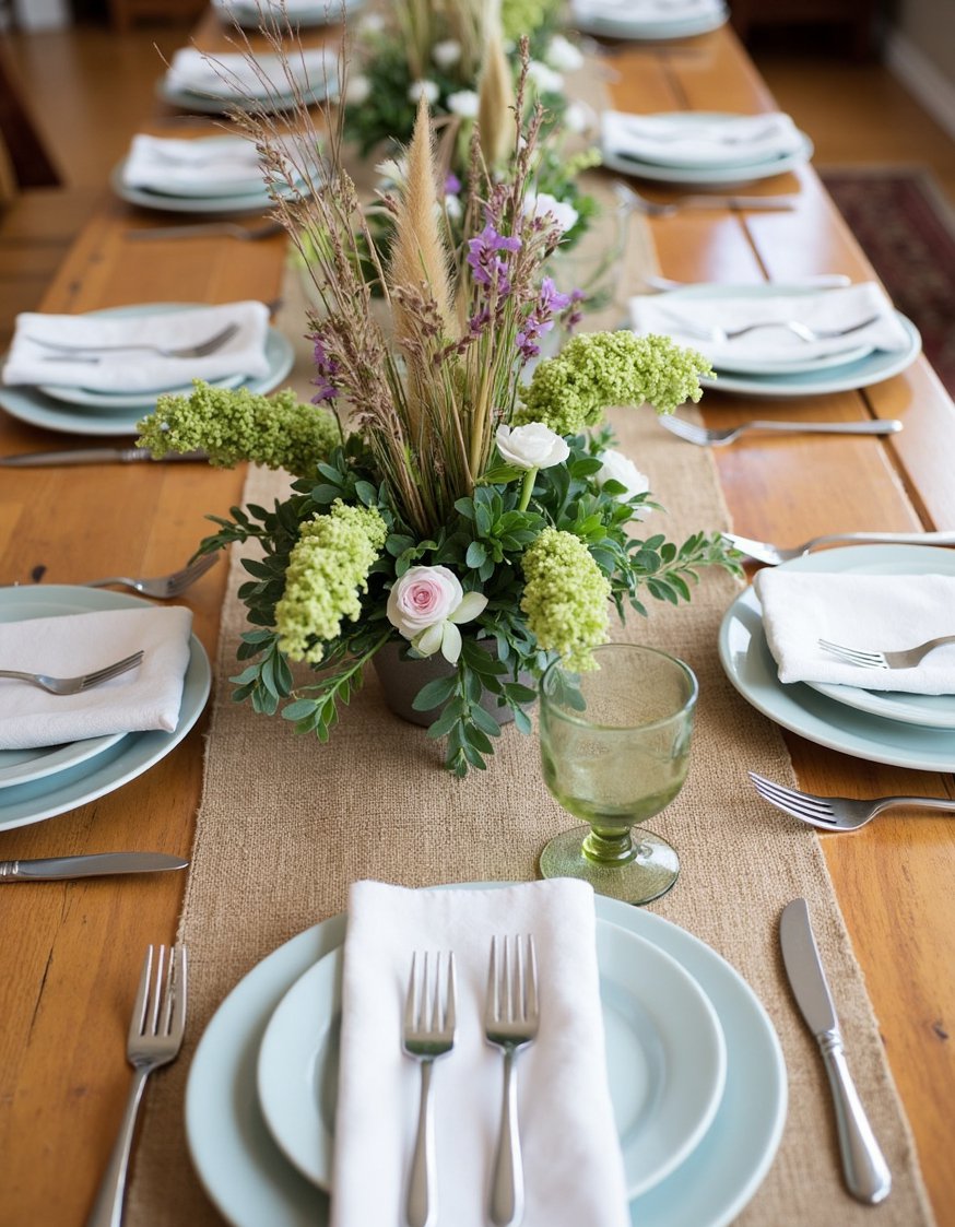 Dinner party tablescape - Rustic Chic Dinner Party Tablescape with Succulents - This rustic-chic tablescape blends natural elements with refined...