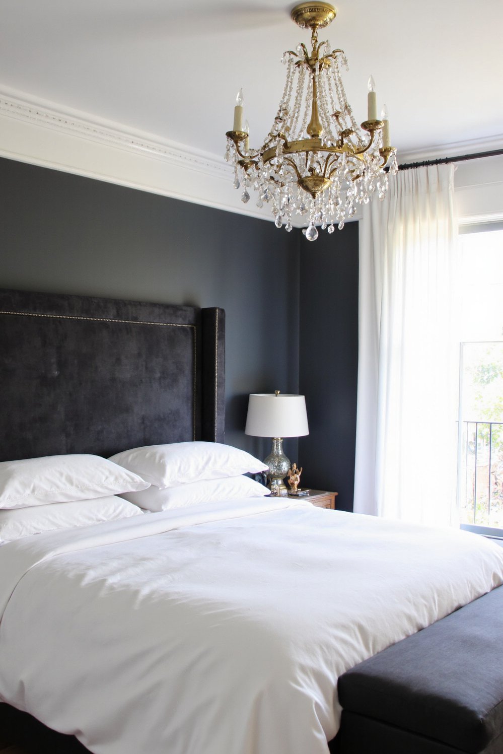 Scandinavian bedroom ideas - Sophisticated Grey & White Scandinavian Master Bedroom - Scandinavian bedroom design: This sophisticated master bedroom features...
