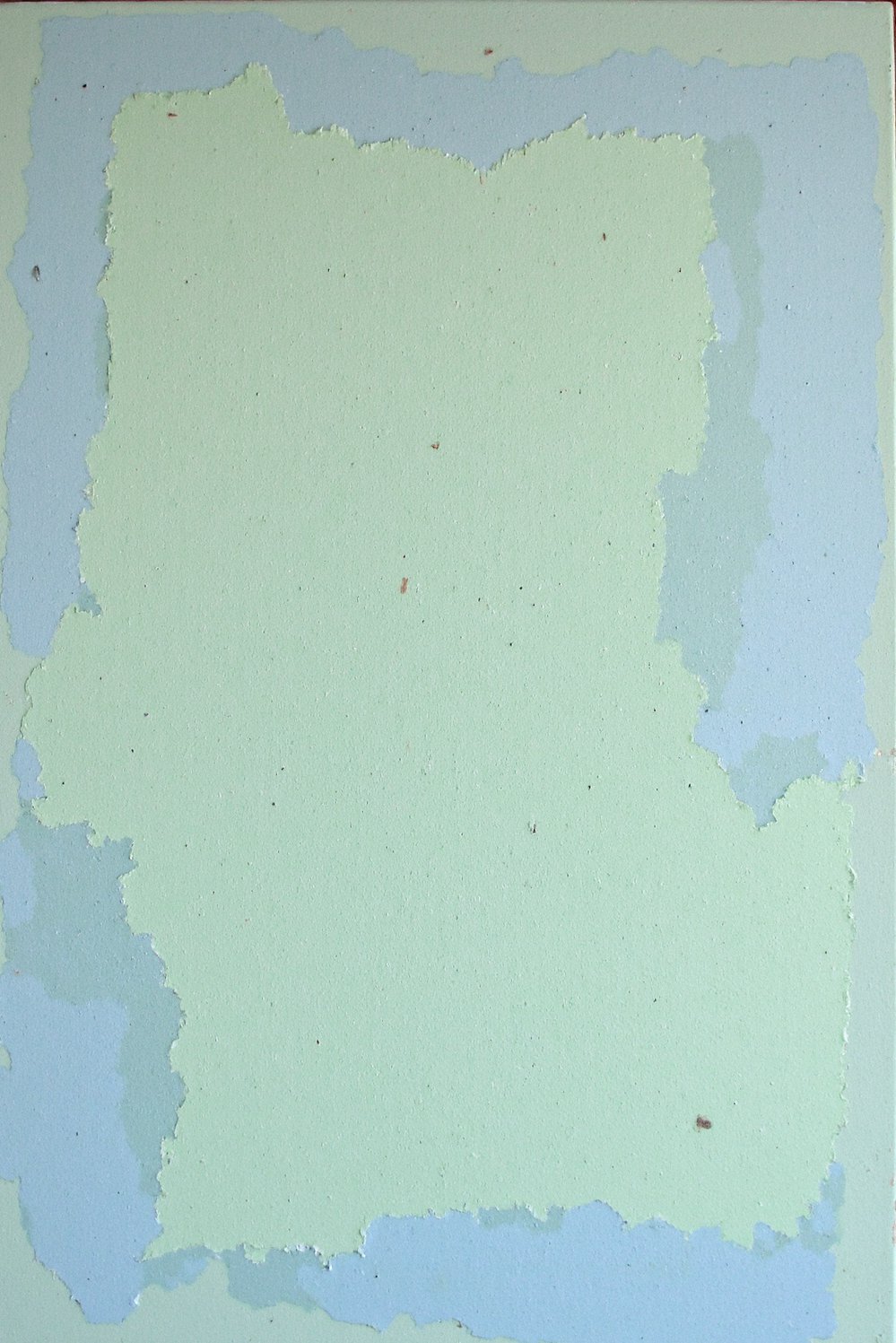 Hand painted wall pattern - Serene Blue and Green DIY Accent Wall - Serene DIY accent wall: a subtle watercolor effect...
