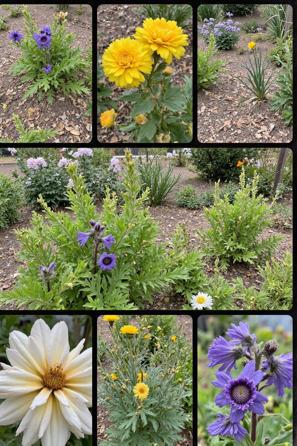chaos gardening ideas - Chaotic Garden: Close-Up Beauty and Complexity - Close-up photos showcase a chaotic garden's wild beauty....