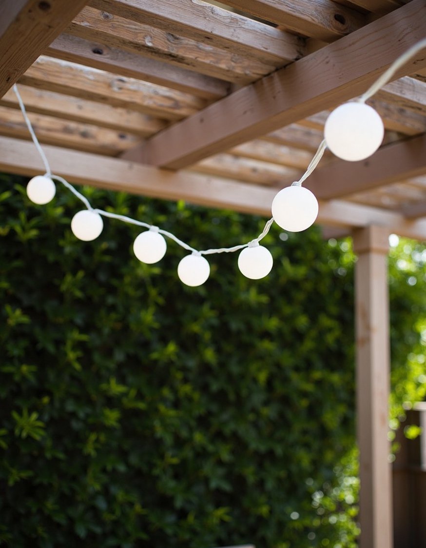 garden decor lights ideas - Modern Backyard Lighting: DIY String Lights & Patio Decor - Brighten your outdoor space with simple elegance. I...
