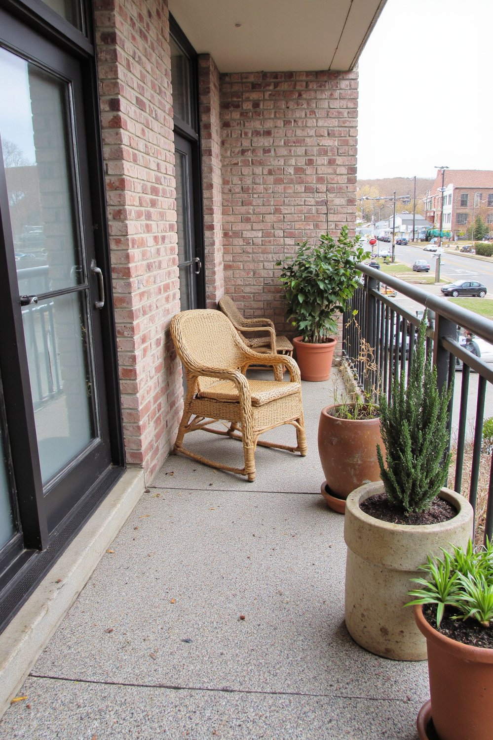Balcony flooring ideas - Rustic Balcony Flooring: Exposed Aggregate Concrete Design - Rustic charm abounds with this exposed aggregate concrete...